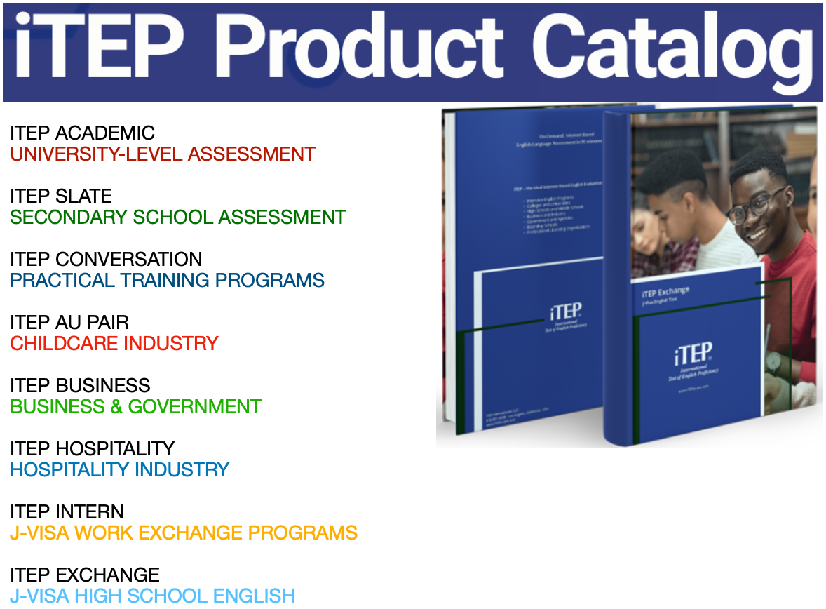 itep tests we sell at academic language solutions